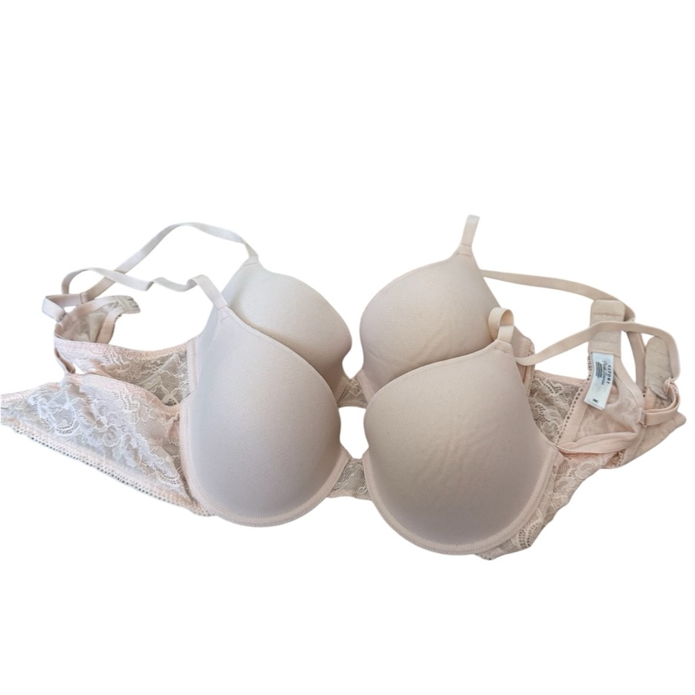 Natori Lace Trimmed Bra Set - Cream